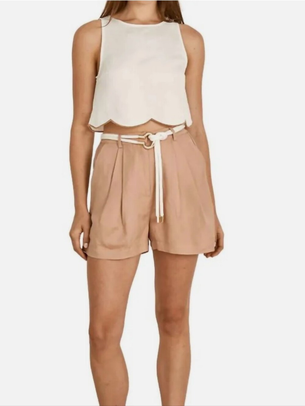 Mon Renn Linen Fresco Shorts Without  Belt  #3875